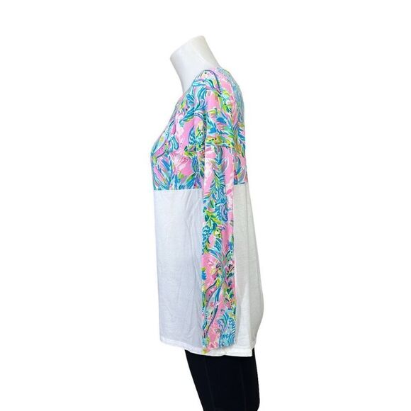 Lilly Pulitzer Finn Long Sleeve Top Cotton Multi Unicorn of the Sea Size XXS - Picture 4 of 9